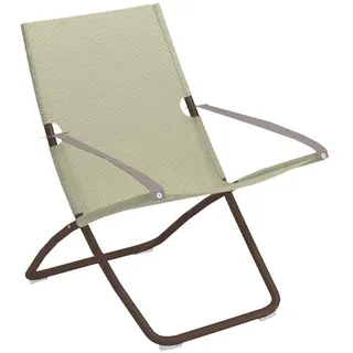 Snooze Liegestuhl Code 201 Stahl/Emu-tex Indishbraun Fabre Cod. 41