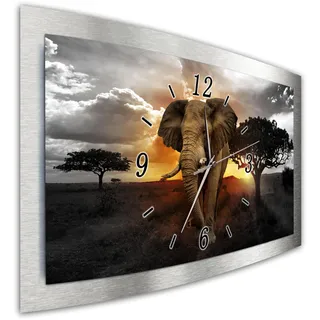 Bilder-Manufaktur bm 3D Funk Quarz Quarzwanduhr Wanduhr Funkwanduhr Funkwanduhren Funkuhr Funkuhren kein Ticken lautlos geräuschlos leise modern ohne Tickgeräusche Gross XXL MF9-3D-10486a-funk