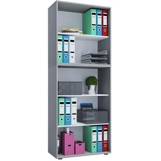 VCM Lona Aktenregal 70 x 40 x 178 cm grau