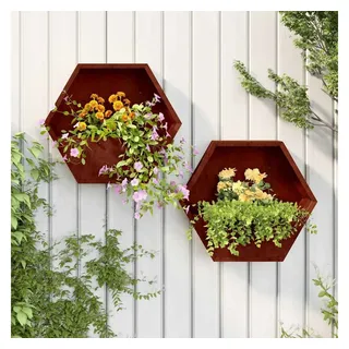 vidaXL Wand-Pflanzkübel Set 2-tlg. 46 x 10 x 40 cm grau