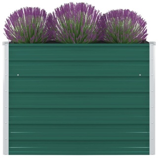 DOTMALL Hochbeet Blumenkasten, aus Verzinkter Stahl, 100 x 100 x 77 cm,langlebig grün