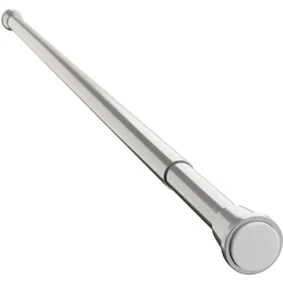 ALU DUSCHVORHANGSTANGE TELESKOPSTANGE WEISS CHROM BLAU KLEMMSTANGE DUSCHSTANGE ► Rostfrei - 7 Farben - 8 Längen ab 45 cm bis 300 cm TOP (Silber matt, 75-120 cm)