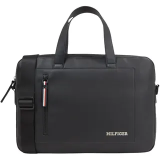 Tommy Hilfiger Herren Laptoptasche Pique Slim Computer Bag mit Reißverschluss, Schwarz (Black), Einheitsgröße - Einheitsgröße