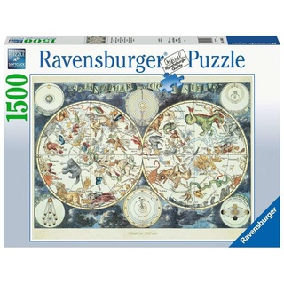 Ravensburger Puzzle 16003 -Weltkarte mit fantastischen Tierwesen - 1500 Teile Puzzle für Erwachsene und Kinder ab 14 Jahren