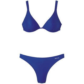 BECO Damen Schwimmkleidung Bikini-Set, blau, 40