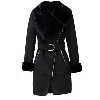 Salsa Jeans Shearling Mantel - Black - S