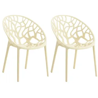 CLP Hope Stapelstuhl 59 x 60 x 80 cm creme 2 St.