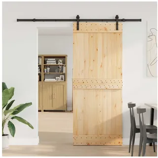 vidaXL Narvik rechts 85 x 210 cm Braun/Schwarz