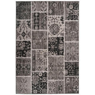 Vintage-Teppich Ariya, Grau, Textil, Patchwork, rechteckig, 160x230 cm, Oeko-Tex® Standard 100, Teppiche & Böden, Teppiche, Vintage-Teppiche