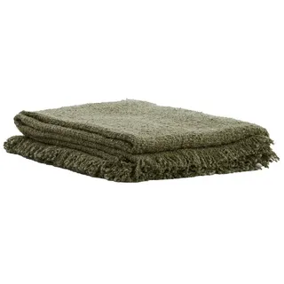 Light & Living Plaid Miraso, Grün, Textil, 170x130 cm, Wohntextilien, Decken, Plaids