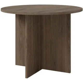 Lomoco Esstisch, Nussbaum, Holzwerkstoff, rund, Wange, 100x76x100 cm, Esszimmer, Tische, Esstische, Esstische rund