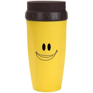 Buhdjfnke French Twist Cup, Becher für Kaltgetränke, Kaffee und Saft, Tragbare Kunststoffisolierung, Kaffeebecher mit Strohhalm, Gesicht