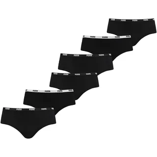 Puma Women Hipster Damen Slip Unterwäsche 701218976, Farbe:001 - Black, Bekleidungsgröße:XL - XL