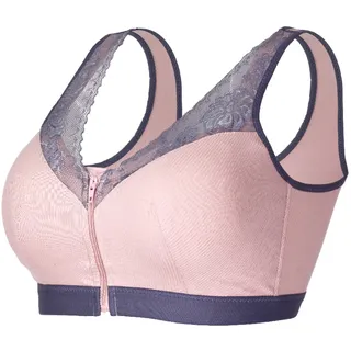 Künstlicher Brust-BH Mastektomie BH Weste-Stil Unterwäsche Kabelloser Sport-Schlaf-BH Push-Up-BH Mit Knopf Vorne Übergröße Für Damen Prothesen-BH A-M - M