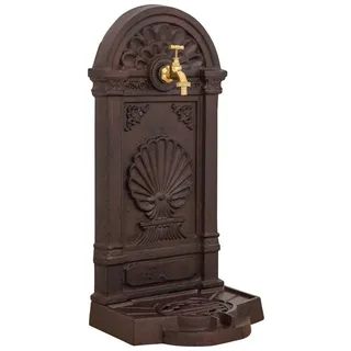 Aubaho Dekoobjekt Standbrunnen Brunnen Waschbecken Eisen Wandbrunnen Antik-Stil 69cm bra braun