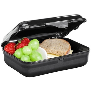 Step by Step Lunchbox mit Klickverschluss, spülmaschinengeeignet, Kunststoff, BPA-frei, (1-tlg) schwarz 12.9 cm x 17.7 cm x 6.00 cm