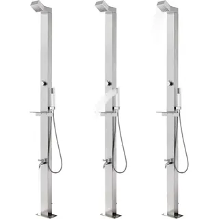 vidaXL Gartendusche 220 cm edelstahl