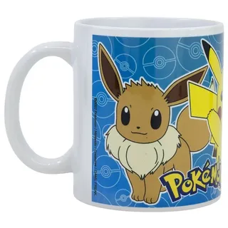 POKÉMON Tasse Pokemon Pikachu Glumanda Evoli Kaffeetasse Teetasse, Keramik, 330 ml bunt