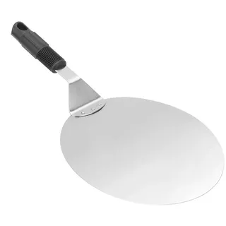 LHKJ Pizzaschaufel, Pizzaheber Rund Pizzaschieber Kuchenheber aus Edelstahl mit langem Griff, Brotschieber für Kuchen