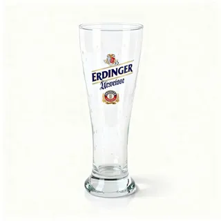 SAHM Bierglas Erdinger Urweiße 0,5l Weizenglas mit Logo–stilvoller Weißbiergenuss, 1-tlg., Perfekte Schaumbildung & Aromafaltung