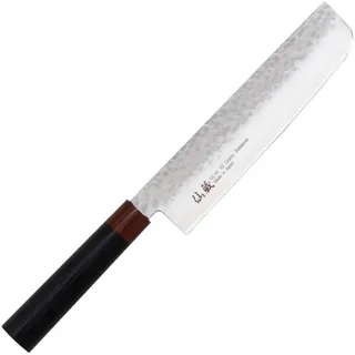 Kanetsu Klassisches japanisches Gemüsemesser mit Holzgriff, Küchenmesser, Silber