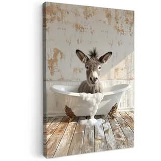 onlywow Leinwand Bilder Esel | Gr.: 20 x 30 cm