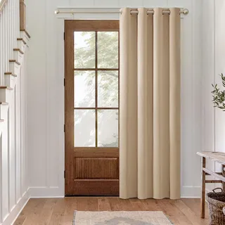 MIULEE Verdunklungsvorhang Beige Blickdichte Vorhänge mit Ösen Thermovorhang Hitzeschutz Türvorhang 1 Stück H 235 x B 140 cm Tür Gardinen Abdunkelnde Wohnzimmer Schlafzimmer Blackout Curtain