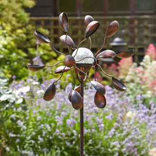 Gemini Windspiel mit Solar Crackle Globus