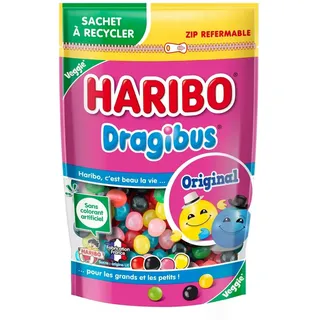 Haribo - Dragibus - Paquet de confiserie Bonbons 220g Zip fraicheur