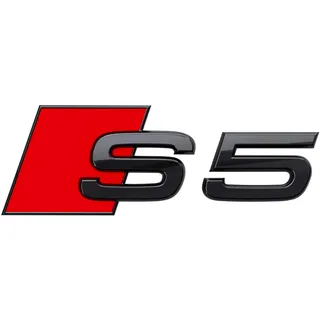 Audi Schriftzug S5 Tuning Exclusive Black Edition Emblem Schwarz/Rot