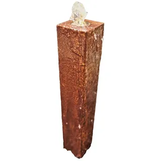 Jürgen Bocker - Gartenambiente Gartenbrunnen Säulenbrunnen eckig 10/10 cm Cortenstahl Höhe 40-100 cm LED Garten