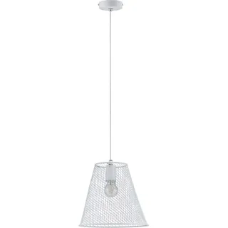 Paulmann Pendelleuchte Calma Weiß Korb rund Ø 29cm max. 20W E27 IP44 ohne Leuchtmittel kürzbar - Weiß