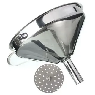 Küche Edelstahl Trichter Ölflasche mit Sieb Filter - 15cm
