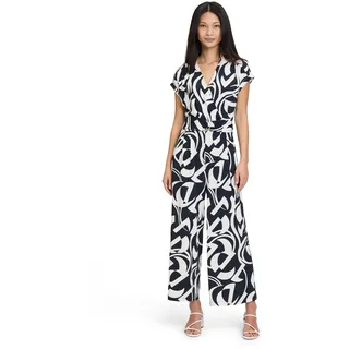 Betty Barclay Damen, Jumpsuit mit Eingrifftaschen 44, Dunkelblau/Weiß - 44W