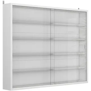 Vicco Hängevitrine Showla, Weiß, mit 4 Einlegeböden (1-St) weiß