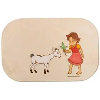 Heidi Frühstücksbrett aus Ahornholz – Original Lizenzprodukt – Personalisiertes Holzbrettchen mit Gravur & Namen – Geschenkidee für Kinder & Erwachsene