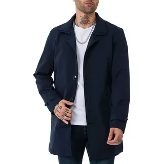 RedBridge Kurzmantel mit Reverskragen und Knopfleiste Klassisch Casual Elegante, zeitlose Optik für Business und Casual-Looks blau S
