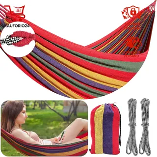 Hängematte 190x100cm Einzelhängematte Outdoor für Reisen Gärten Strände Kinder