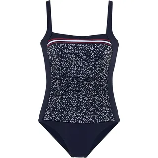Lascana Damen Badeanzug | mit Farbverlauf, gekreuzten Bändern im Rücken, Softcups, Shaping-Einsatz für eine schlanke Silhouette - 38 / B