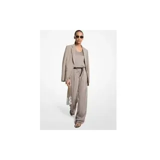 MK Hose aus fließendem Satin mit weitem Bein - Braun - Michael Kors - EU 34