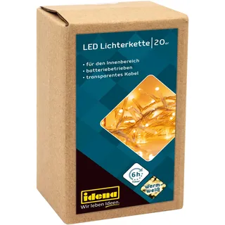 IDENA LED Lichterkette 20er warmweiß 1,8 m
