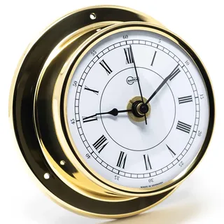 Barigo 683MS Tempo Quarz-Schiffsuhr, Glas, Messing-Gehäuse poliert