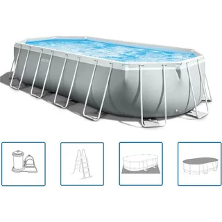 Pool-set Prism Frame Oval 610x305x122 Cm 26798gn Intex
