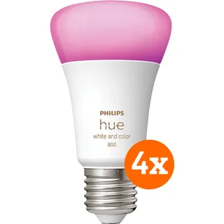 Philips Hue White & Color E27 800lm 4er-Pack