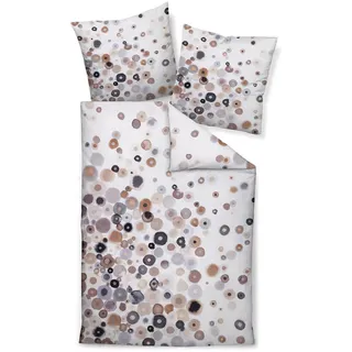 JANINE Modern Art S Mako-Satin Beige 135 x 200 cm + 80 x 80 cm