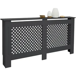 ML-Design Heizkörperverkleidung Wabenmuster 152x19x82 cm Anthrazit