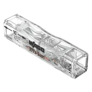 WAGO Durchgangsverbinder zum Stecken; 4,00 mm2; transparent, 2773-2401/995-020