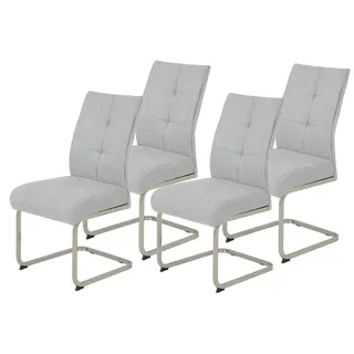 Hela Freischwinger Ines Stoff grau 4er Set