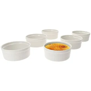 MamboCat Servierschale 6er Set Creme Brulee Schale Bianca 12,5x5cm weiß - 24302129, Porzellan