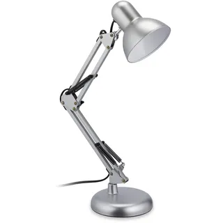 Relaxdays Schreibtischlampe Retro Silber